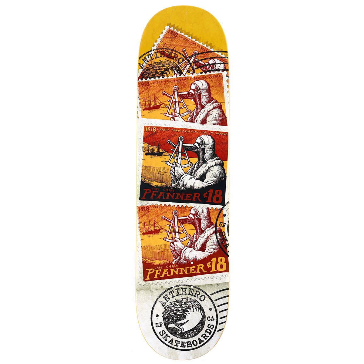 Anti Hero Chris Pfanner Postal 8.25 Skateboard Deck