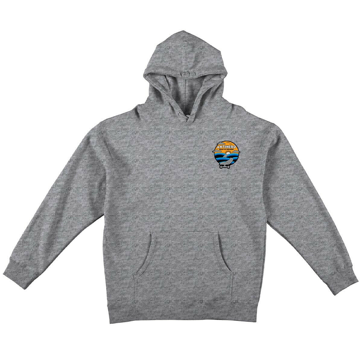 Anti Hero - Road To Nowhere Hoodie Grey Heather/Multi.