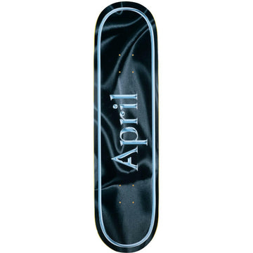 April - Black Silk OG Logo 8.0 Skateboard Deck.