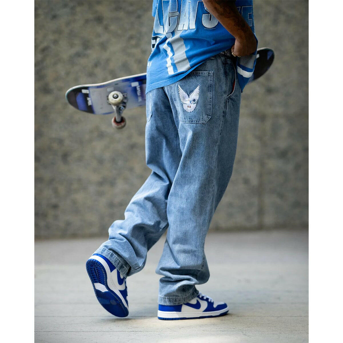 April - Blue Dove Jeans Light Blue Wash.