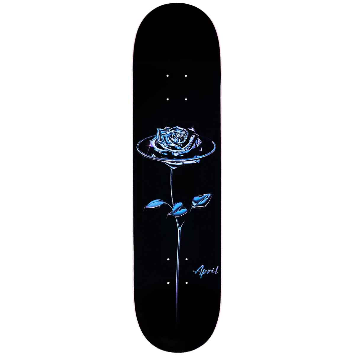 April Chrome Rose Black Skateboard Deck