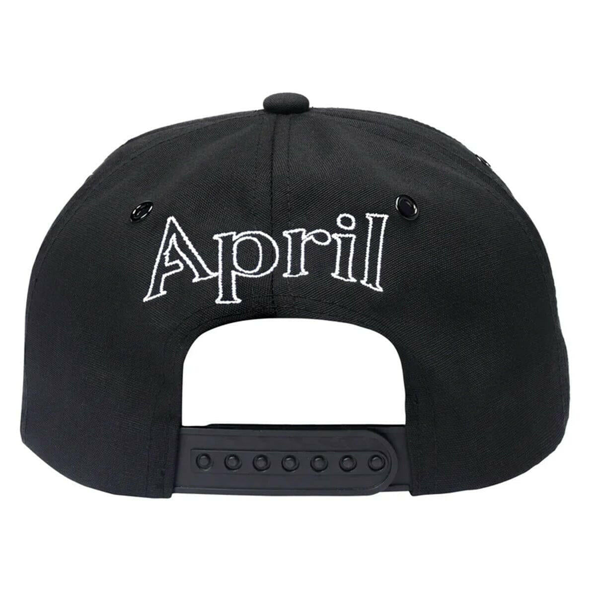 April - EMB Snapback Black/White.