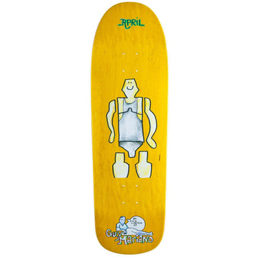 April - Guy Mariano Guy By Gonz Yellow 9.6 Skateboard Deck.