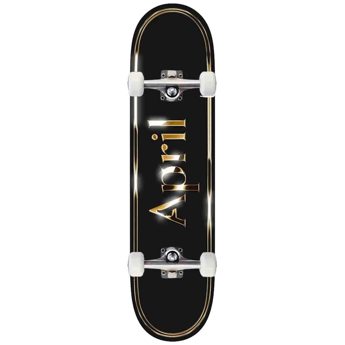 April Golden Black OG Logo Complete Skateboard