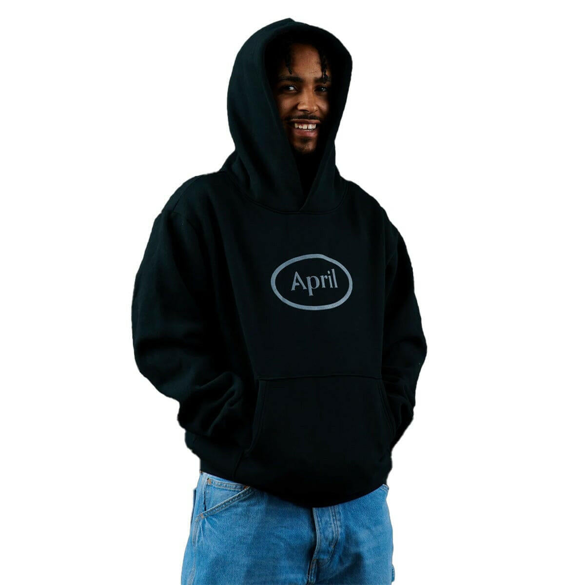 April - OG Puff Print Hoodie Black.