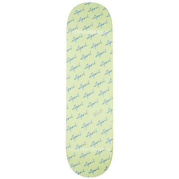 April - Yuto Horigome Script Logo 8.0 Skateboard Deck.