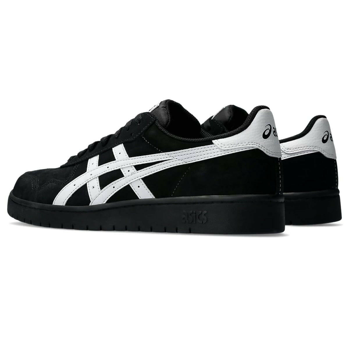 Asics Japan Pro Black/White Skate Shoes Back Side View