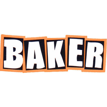 Baker - Brand Logo Neon Orange 5" Sticker.