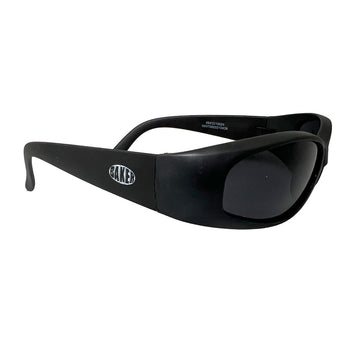 Baker - Oval Wraparound Sunglasses Black.