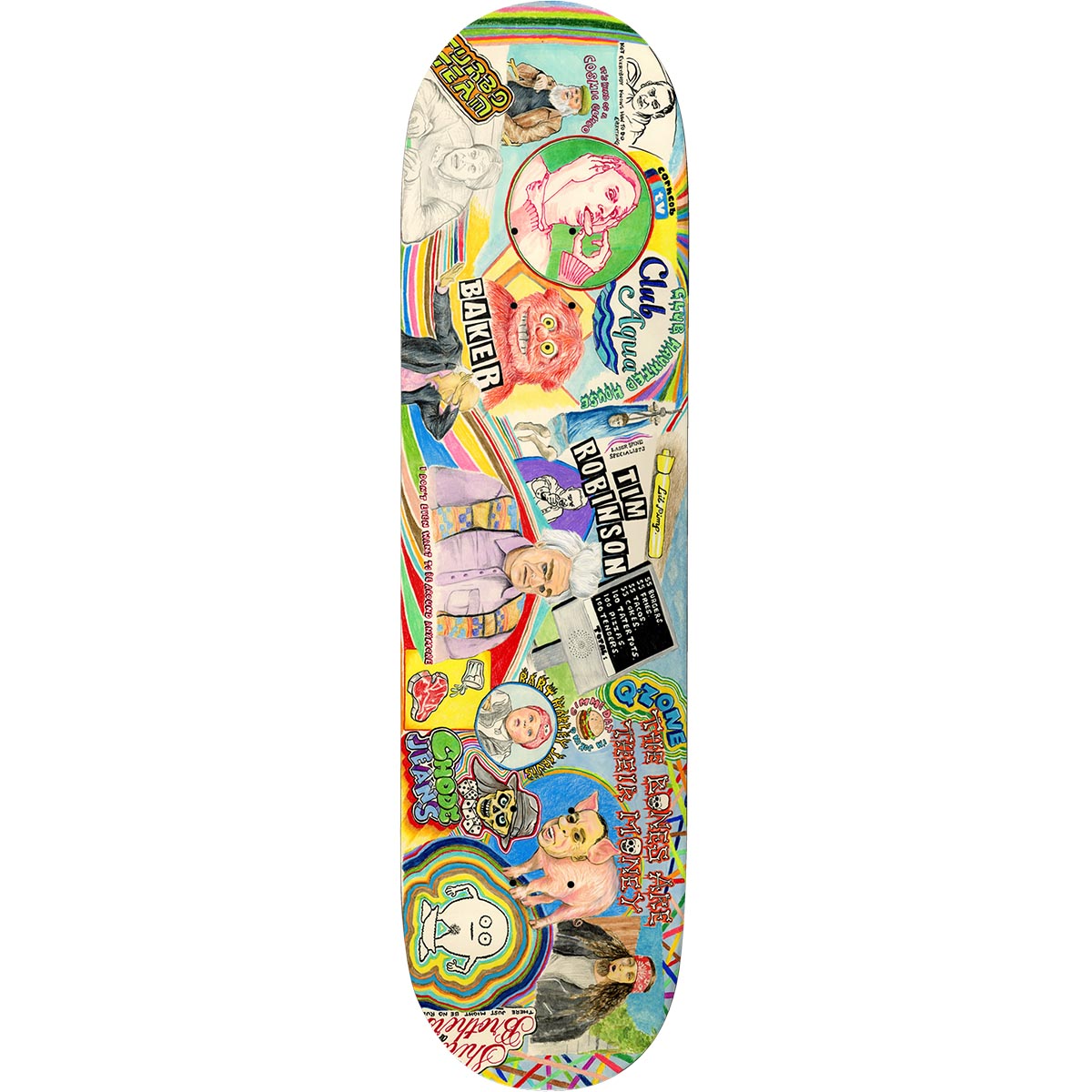 Baker - Tim Robinson Reynolds Cosmic Gumbo 8.5 Skateboard Deck.