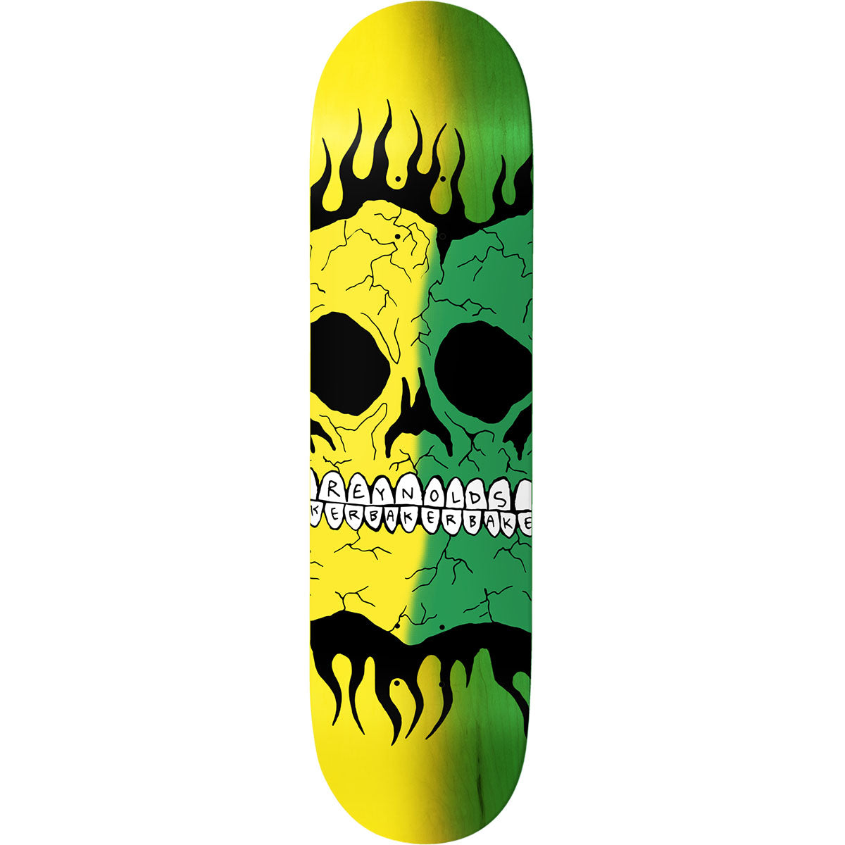 Baker - Andrew Reynolds Rasta Skull B2 8.38 Skateboard Deck.