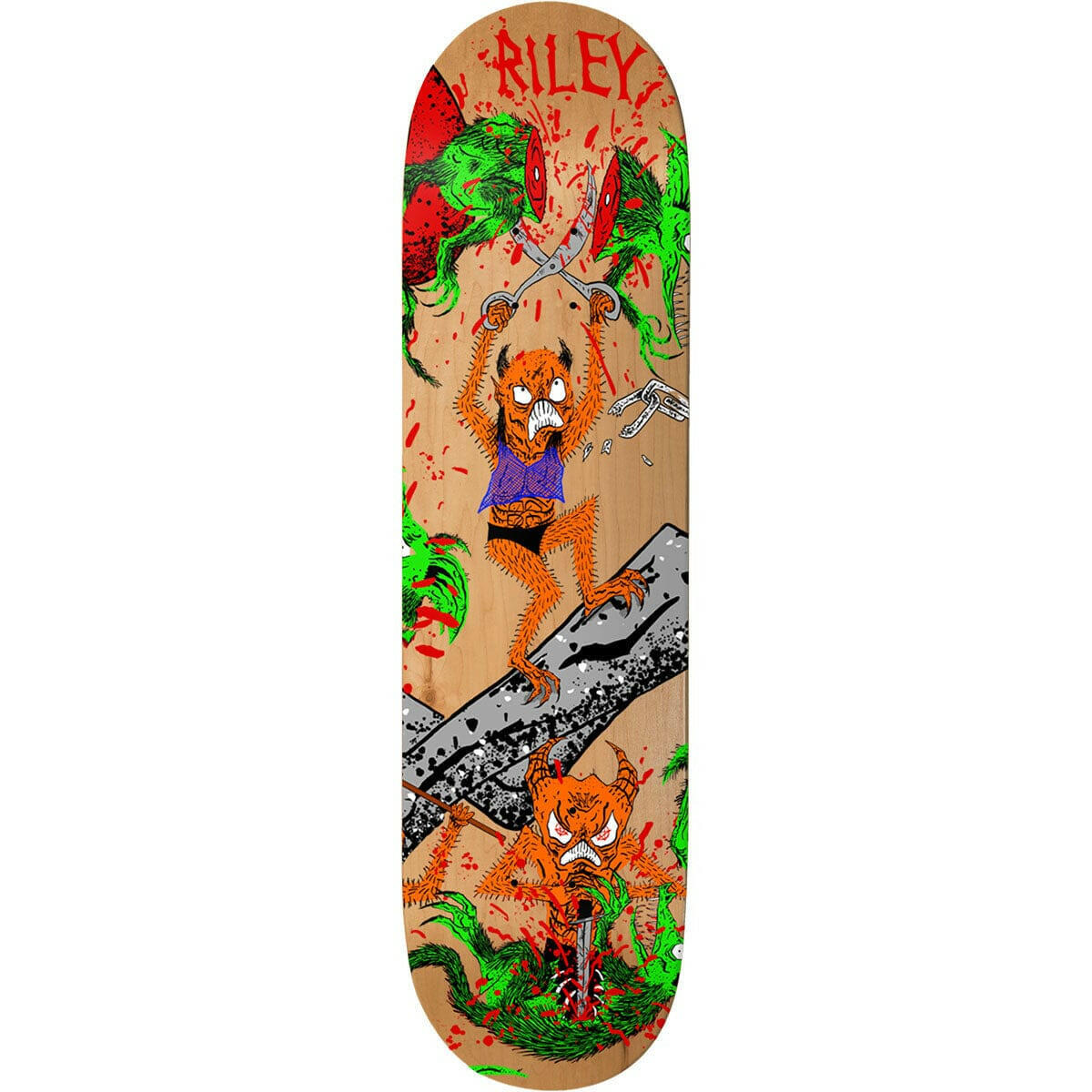 Baker - Riley Hawk Toxic Rats 8.125 Skateboard Deck.