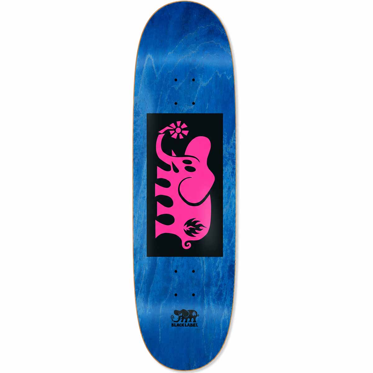 Black Label Elephant Block Pink Blue 9.5 Skateboard Deck