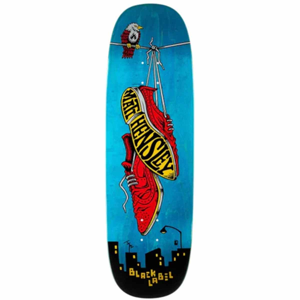 Black Label Matt Hensley Wingtips Blue 9.5 Skateboard Deck