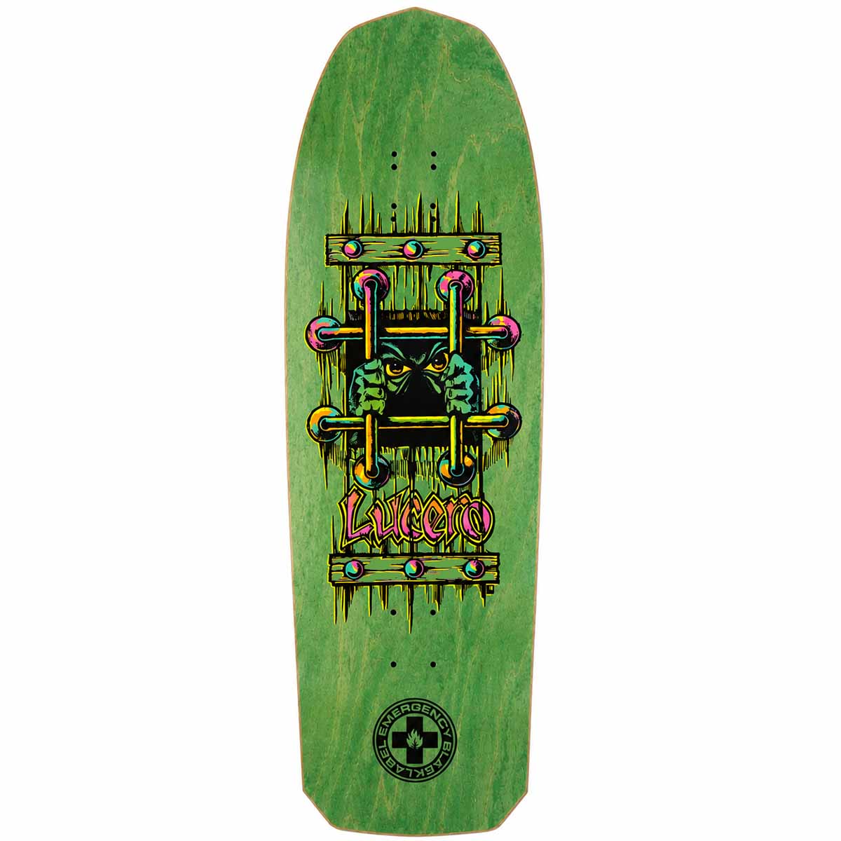 Black Label John Lucero OG Bars Green 10.0 Skateboard Deck