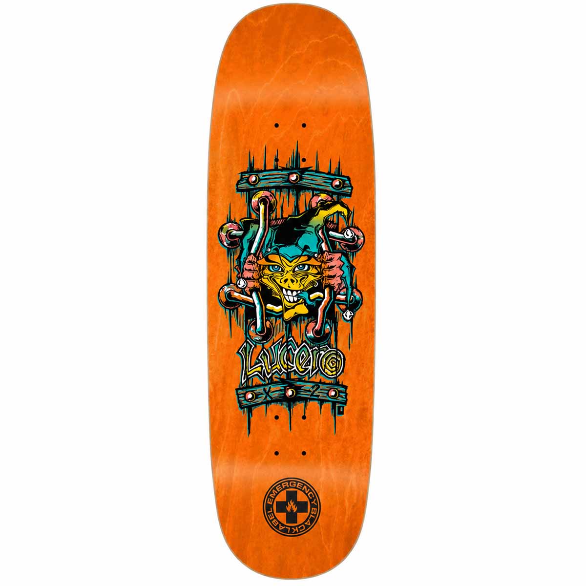 Black Label John Lucero X2 Orange 9.5 Skateboard Deck