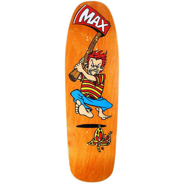 Black Label - Max Evans Axe Orange 9.625 Reissue Skateboard Deck.