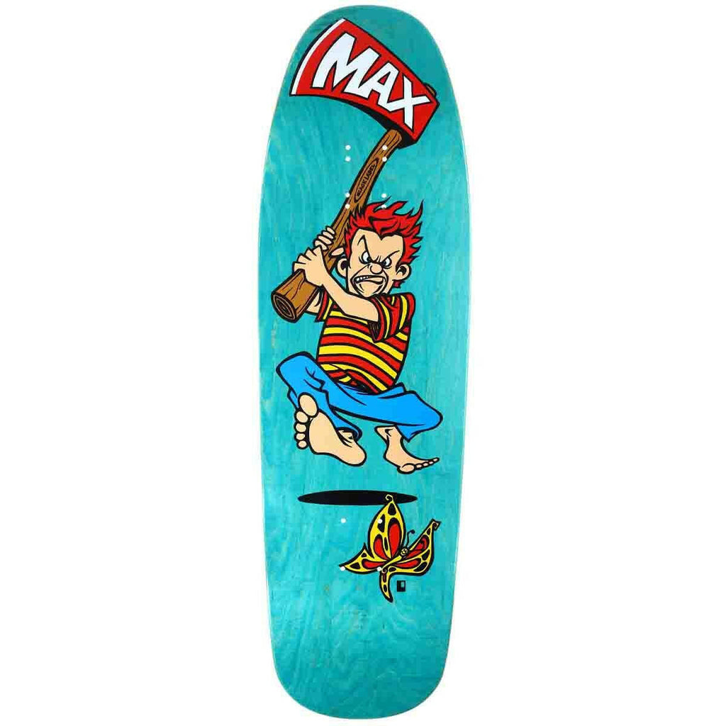 Black Label Max Evans Axe 9.625 Reissue Teal Skateboard Deck