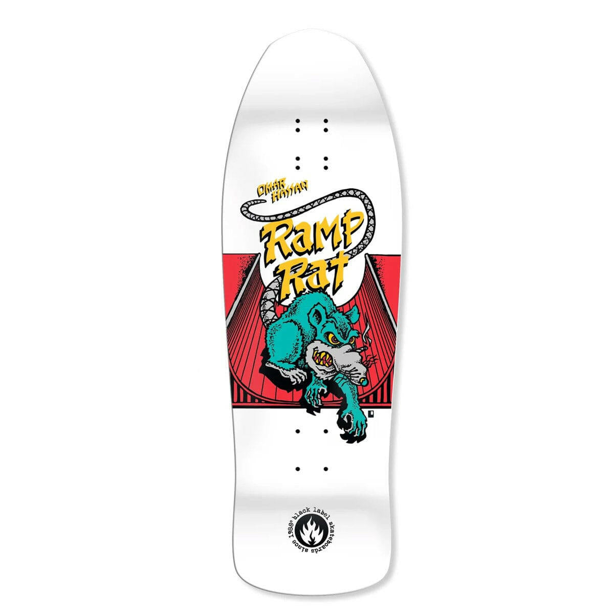 Black Label - Omar Hassan Ramp Rat 10.0 Skateboard Deck.
