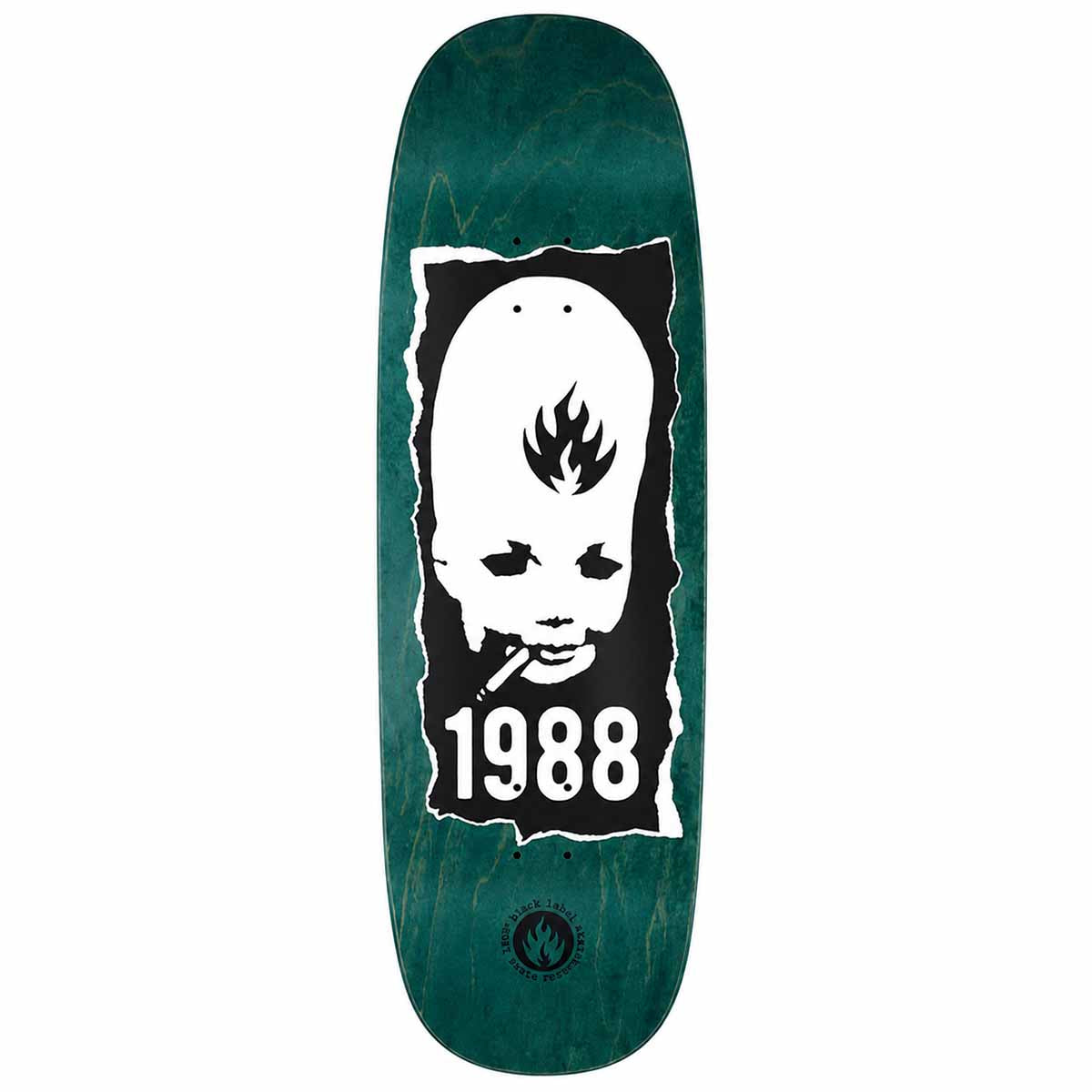 Black Label Thumbhead Torn Green 10.0 Skateboard Deck