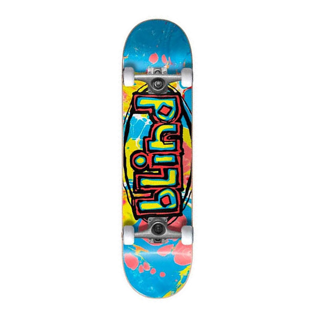 Blind OG Oval FP Premium 7.625 complete skateboard straight-on underside on white background