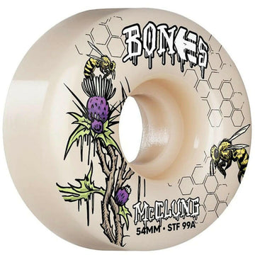 Bones - Trent McClung X Etnies 52MM 99A V1 Standard STF Skateboard Wheels.