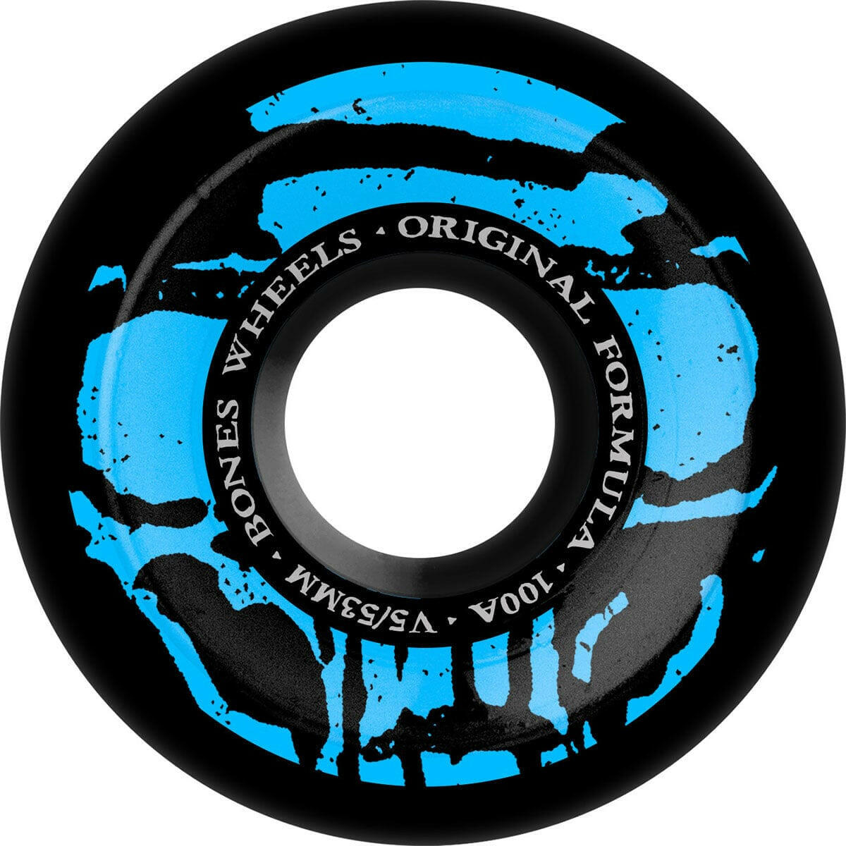 Bones - Mummy Skulls Black 53MM 100A V5 Side-Cut Skateboard Wheels.