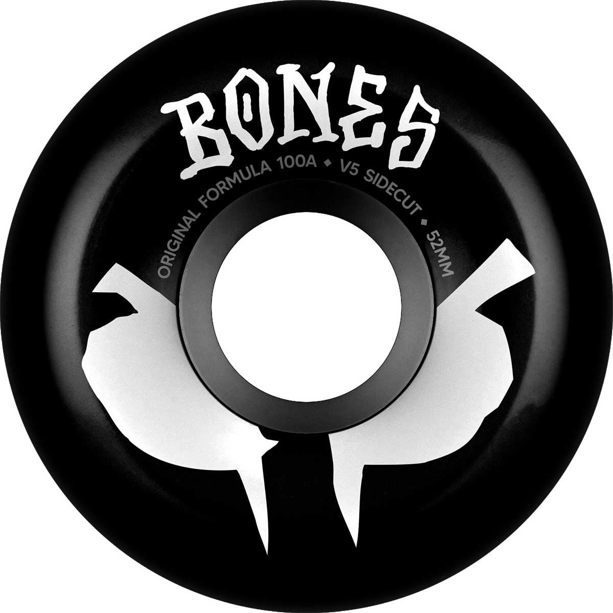 Bones OG Formula Black 52MM 100A V5 Sideuts Skateboard Wheels