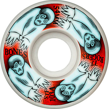 Bones - TJ Rogers Whirling Specters 54MM 103A V3 Slims STF Skateboard Wheels.