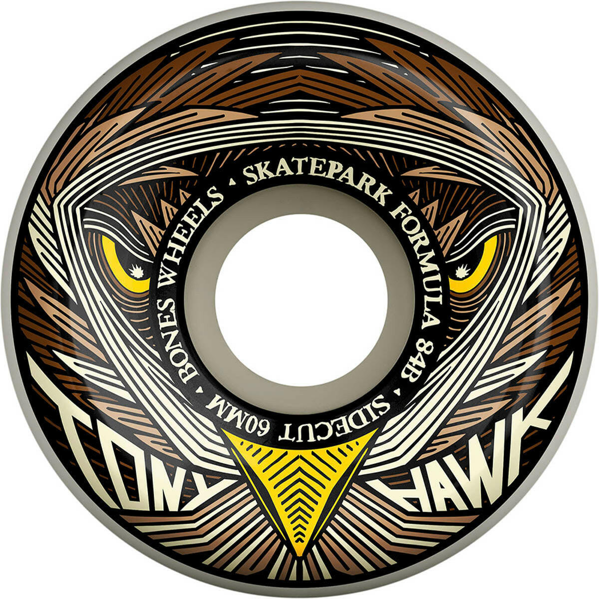 Bones - Hawk Night Hawk 60MM 104A P5 Sidecut SPF Skateboard Wheels.