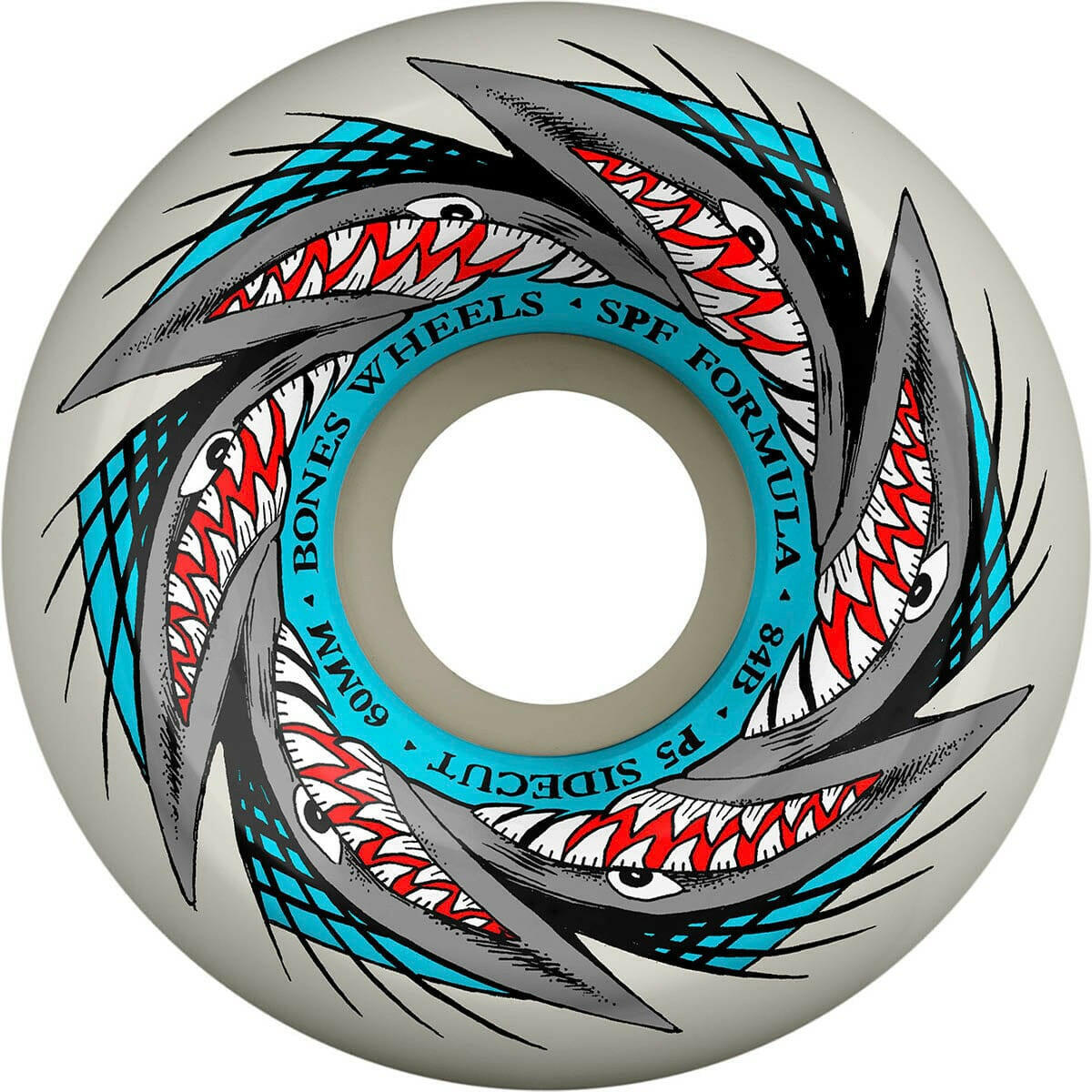Bones - Sharknado 60MM 84B P5 Sidecut SPF Skateboard Wheels.