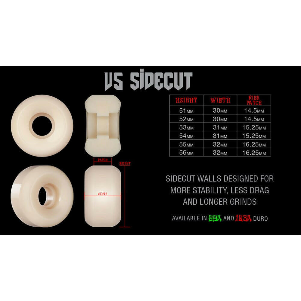 Bones - Weird Wolf 54MM 103A V5 Sidecut STF Skateboard Wheels.