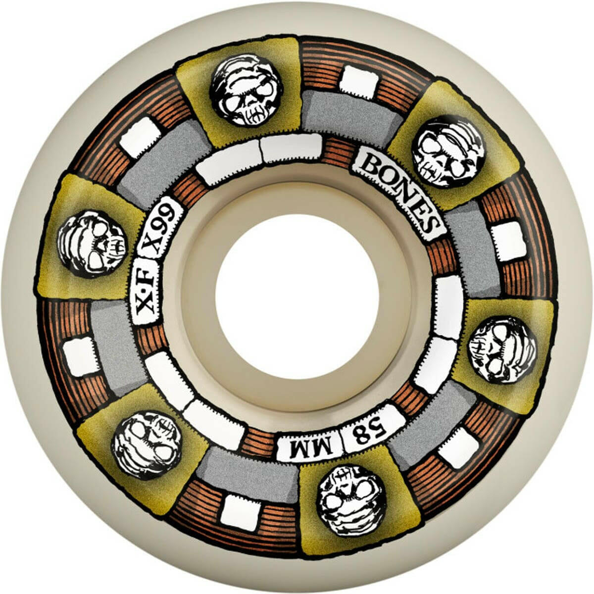 Bones - XF Timeless Machine 58MM 99A V5 Sidecut Skateboard Wheels.