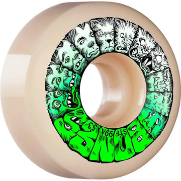 Bones - Weird Wolf 53MM 99A V5 Sidecut STF Skateboard Wheels.
