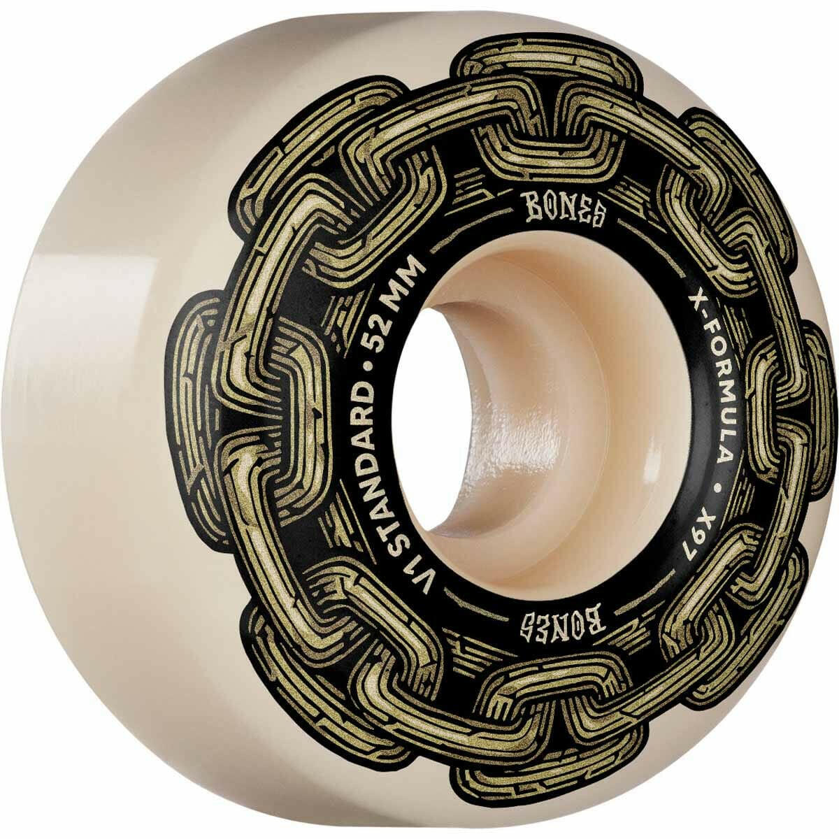 Bones - XF Gold Chain 52MM 97A V1 Standard Skateboard Wheels.