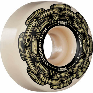 Bones - XF Gold Chain 53MM 97A V1 Standard Skateboard Wheels.