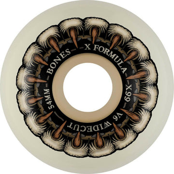 Bones - XF Grippin Wolf 54MM 99A V6 Wide-Cut Skateboard Wheels.