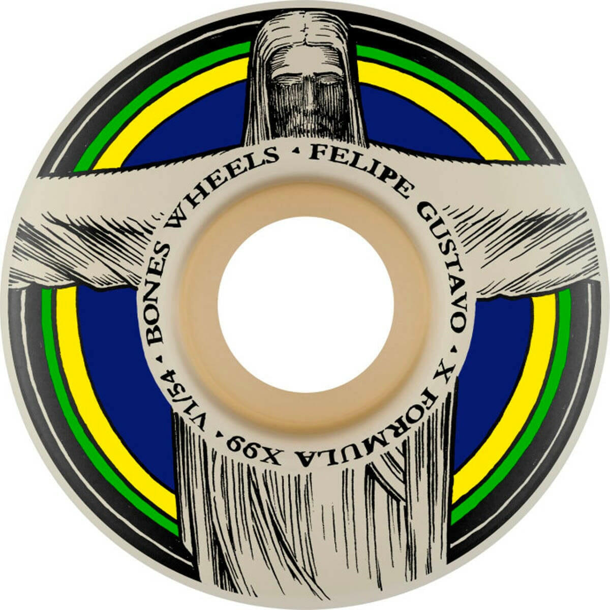Bones - XF Gustavo Redeemer 54MM 99A V1 Standard Skateboard Wheels.