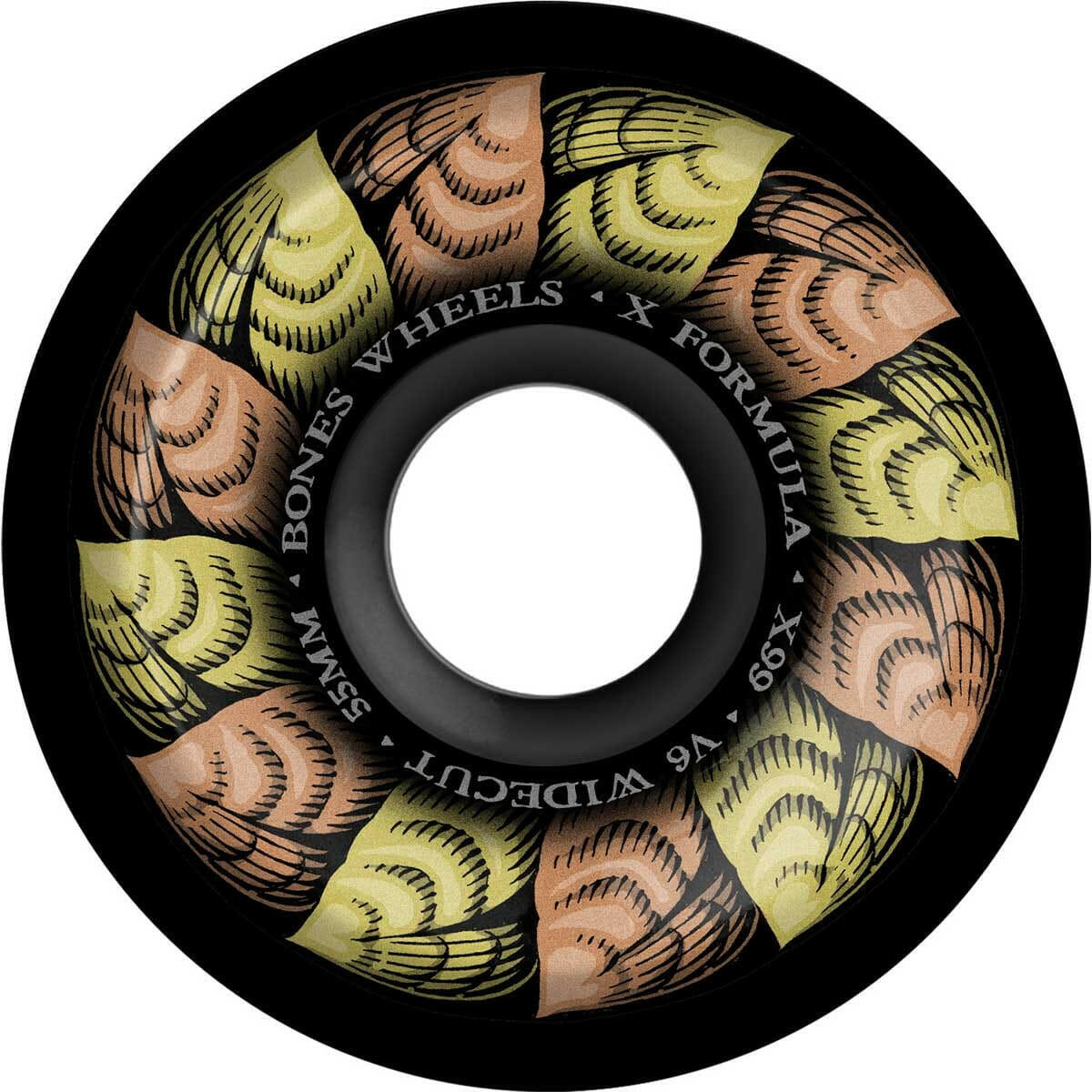Bones - XF Leaving 55MM 99A V6 Wide-Cut Skateboard Wheels.