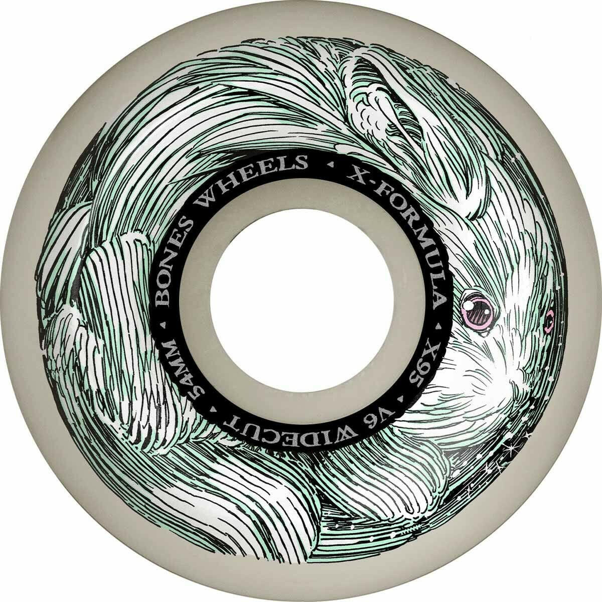 Bones - XF Money Bunny 54MM 95A V6 Wide-Cut Skateboard Wheels.