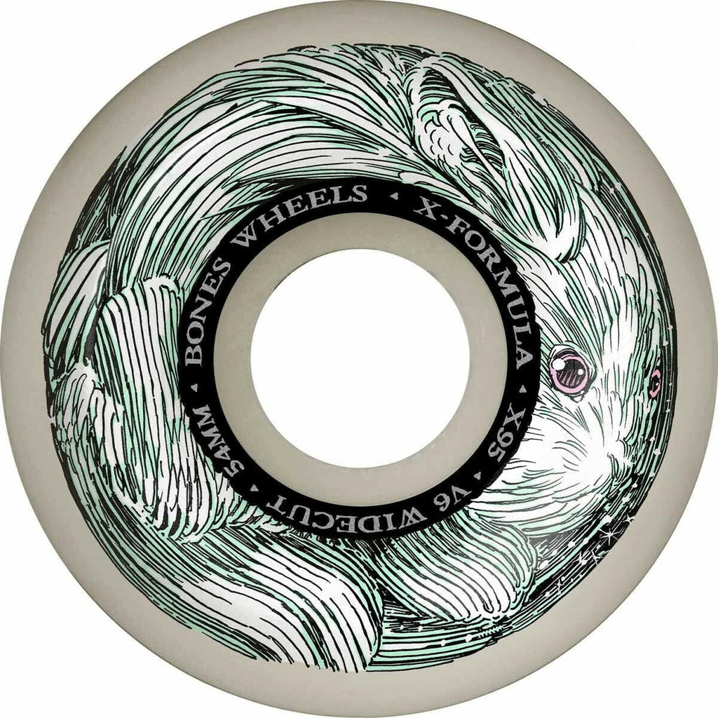 Roues De Skateboard Hybrid A-Cut 95A 54mm - Jeu De 4, Blanc