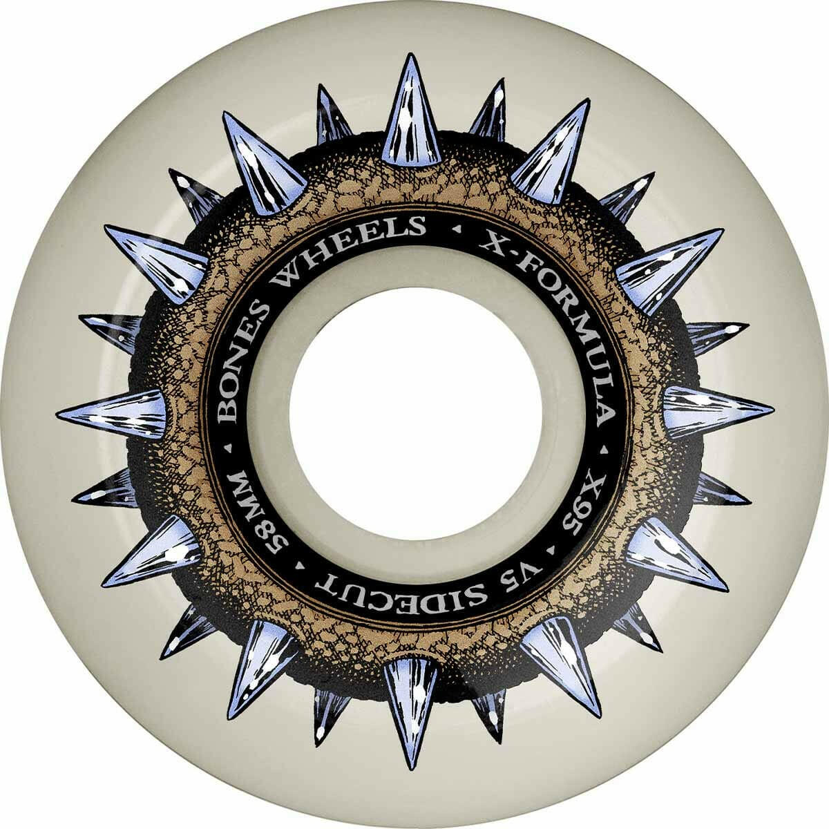 Bones - XF Street Cleats 58MM 95A V5 Side-Cut Skateboard Wheels.