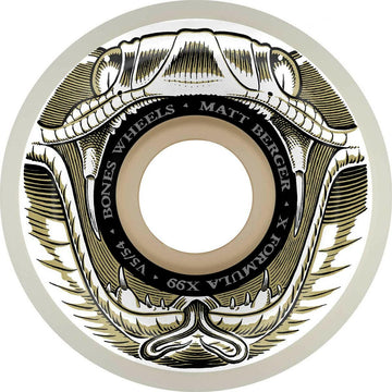 Bones - XF Berger Battlesnake 54MM 99A V5 Side-Cut Skateboard Wheels.