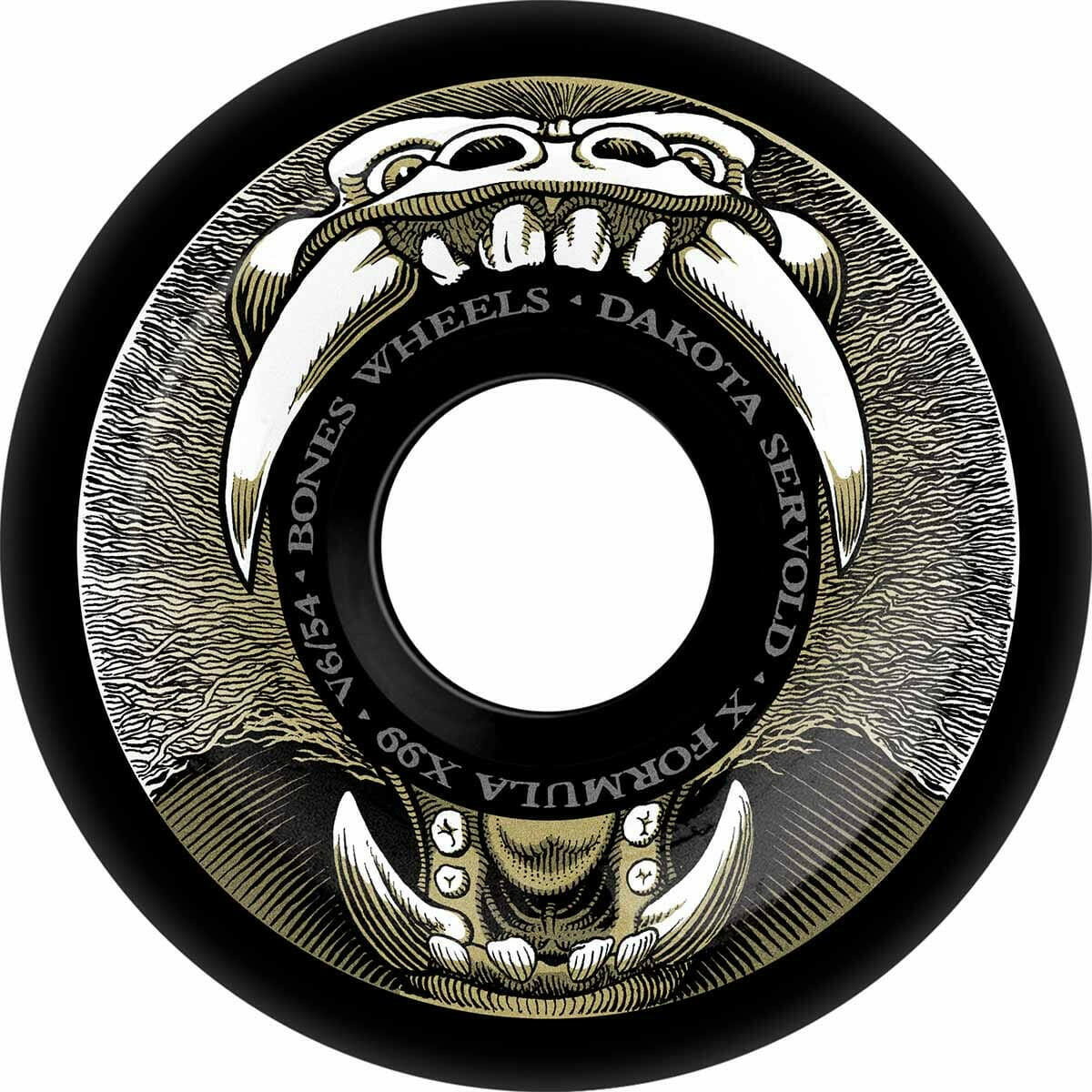 Bones - XF Servold Baboonatic 54MM 99A V6 Wide-Cut Skateboard Wheels.