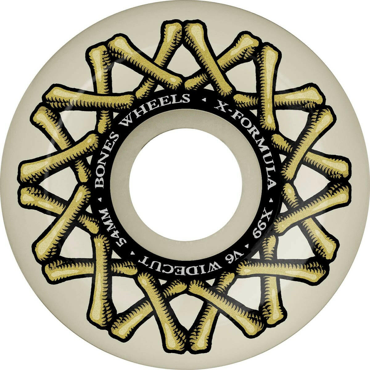 Bones - XF 54MM 99A V6 Widecut Skateboard Wheels.