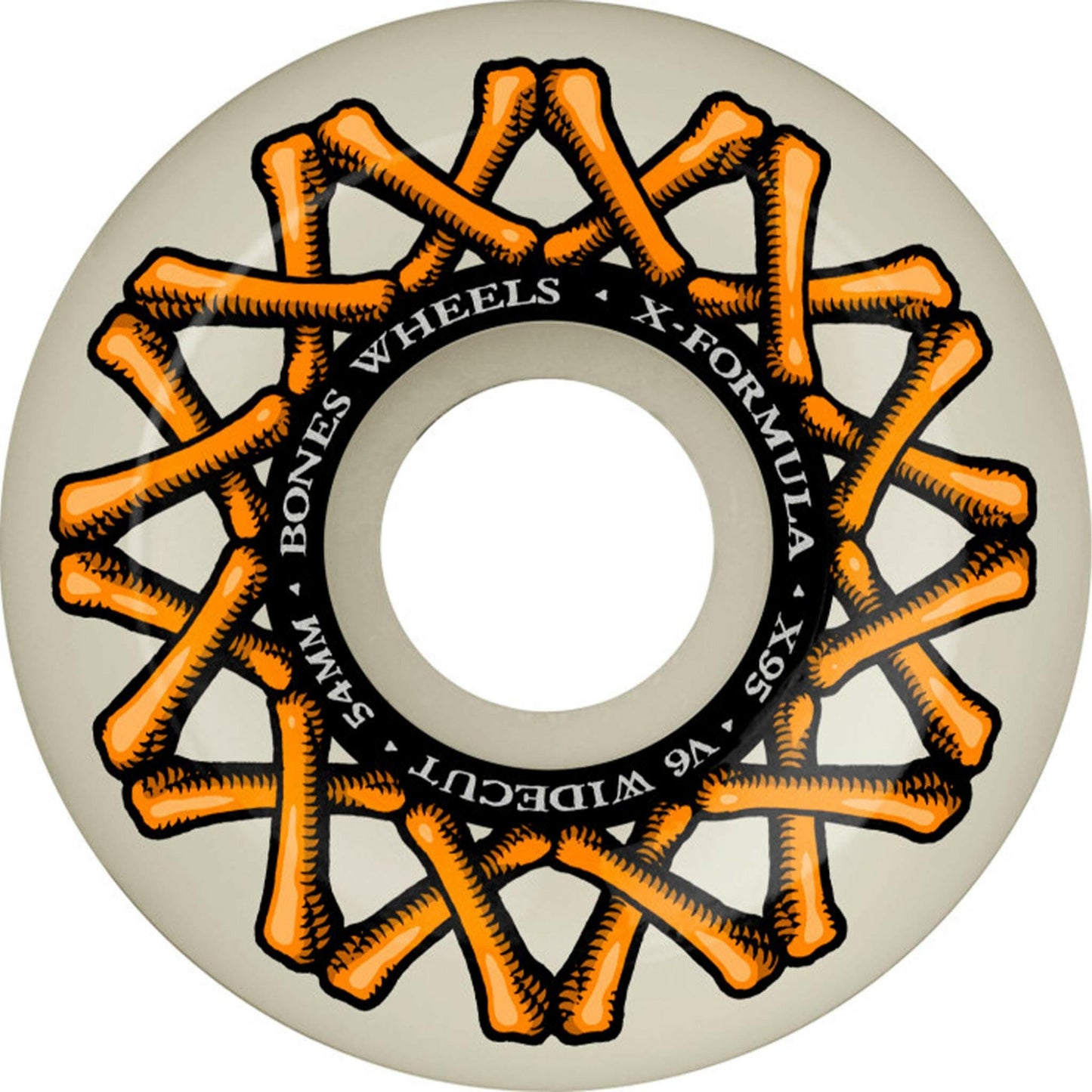 Bones - XF 54MM 95A V6 Widecut Skateboard Wheels.