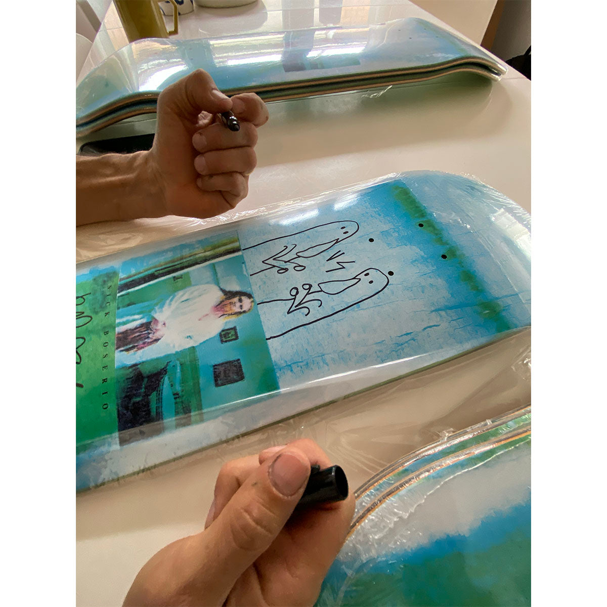 Polar SIGNED Nick Boserio Jesus 8.375 Skateboard Deck