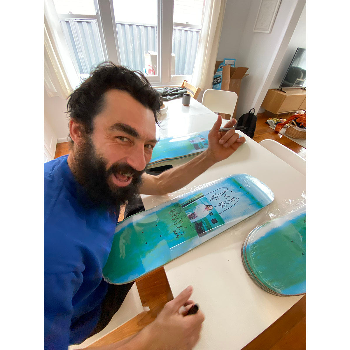 Polar SIGNED Nick Boserio Jesus 8.375 Skateboard Deck