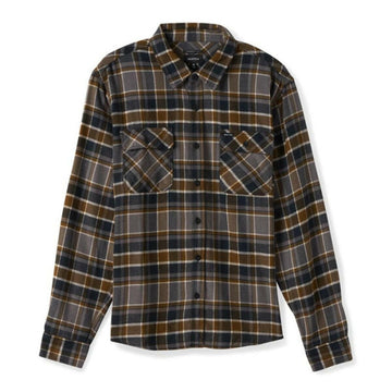 Brixton - Bowery Flannel Black/Desert Palm/Beige.