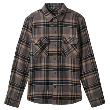 Brixton - Bowery Flannel Charcoal/Black/Cinder Grey.